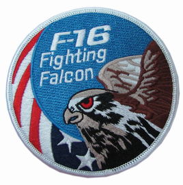 4&quot; F-16刺繍されたパッチの戦いの隼の鉄
