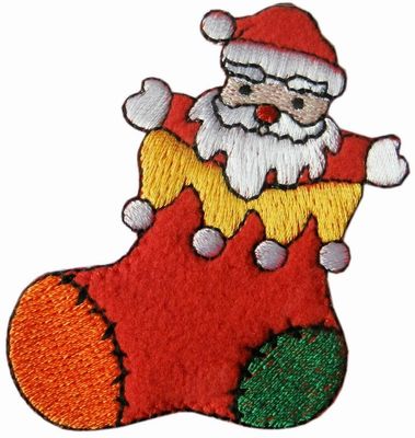 クリスマスの主題熱ボーダー袋のための完全な刺繍パッチ