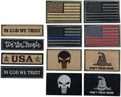 米国の旗パッチの軍の刺繍パッチ熱切口のボーダーの支持の鉄