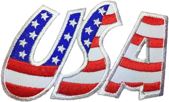 米国のアルファベットの旗パッチはアップリケによって刺繍される紋章のバッジ パッチの鉄を縫う