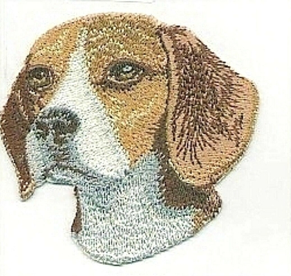 3&quot;刺繍パッチのMerrowedのボーダー注文のPantone色のビーグル犬犬の肖像画の鉄