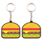 柔らかくかわいいハンバーガー ポリ塩化ビニールのキー ホルダーの第2 3D昇進のギフトの小型食糧Keychain