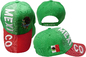 ビル3-D 調整可能な刺身野球帽 メキシコ 国文字 紋章 緑と赤