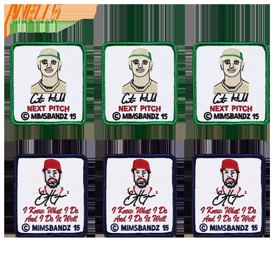 鉄ついたバッジ 野球帽子用のカスタムデザイン刺身パッチ OEM ODM