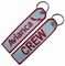 飛行ロゴによって刺繍されるキー ホルダーの試験小屋の乗組員によって刺繍される名前キーホルダー
