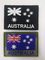 オーストラリアの旗パターン レーザーMerrowのボーダー刺繍パッチのヴェルクロ裏付け