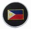 フィリピンの旗のMerrowのボーダー刺繍パッチ9色