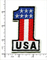 パッチの刺繍された鉄は1つの米国の旗のロゴに番号を付ける