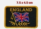 あや織りの綿は刺繍されたパッチでイギリスの旗パッチの英国国旗縫う刺繍した