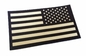 あや織りの生地の逆IRの旗パッチの平らな背景米国の意気込の反射パッチ