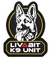 LIVABIT K9の単位犬アイコン意気込ポリ塩化ビニール パッチのホックおよびループ戦術的なパッチ