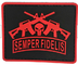 習慣は衣服のために赤い柔らかいポリ塩化ビニール パッチUSMC Semper Fidelisの海兵隊を形成した