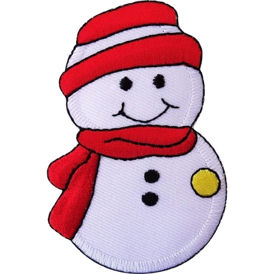 クリスマス雪だるまカスタム刺繍パッチ アイロン/装飾 XMAS アップリケ バッジで縫います