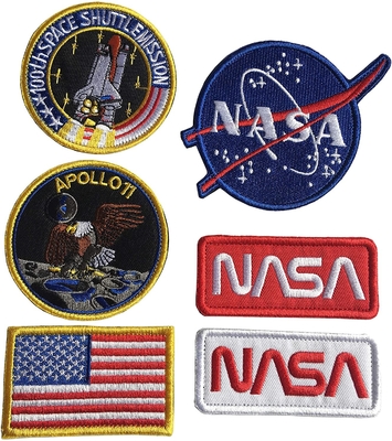 200mm米国NASAパッチのループ締める物の軍の刺繍されたパッチ