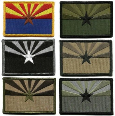 アリゾナ フェニックスの州の軍のホックおよびループ パッチ3x2」熱切口のボーダー