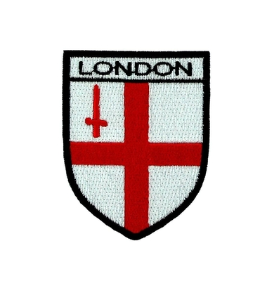 イギリスのイギリスの盾の旗はコートの腕のための生地のバッジのパッチの鉄を刺繍した