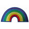 ポリエステル背景12C色のかわいい注文の刺繍パッチの虹