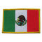洗濯できるメキシコの旗のあや織りの背景の注文の刺繍されたパッチ12C