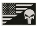 米国は刺繍されたパッチの黒の白い軍隊の軍の旗パッチの頭骨の鉄に印を付ける